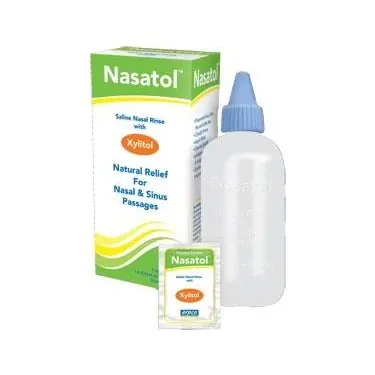 Nasatol Kit Burun Yıkama Solüsyonu 14 Saşe ürün ve ambalaj