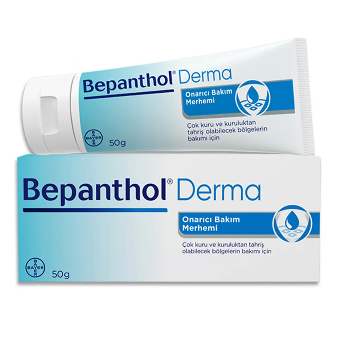 Bepanthol Derma Onarıcı Bakım Merhemi 50 gr ürün ambalajı