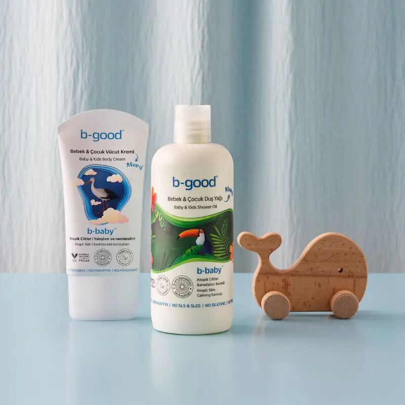 b-good Nemlendirici Vücut Kremi Atopik Ciltler Bebek ve Çocuk 150 ml cilt üzerinde kullanım