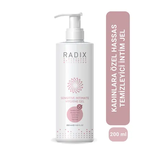Juvera Radix Sensitive Intimate Hygiene Gel 200 ml ürün ambalajı