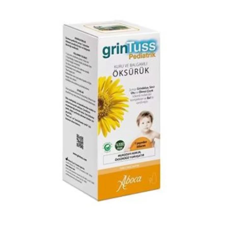 Grintuss GRİNTUSS PEDİATRİK ÖKSÜRÜK ŞURUBU 128g şişe ürün görseli