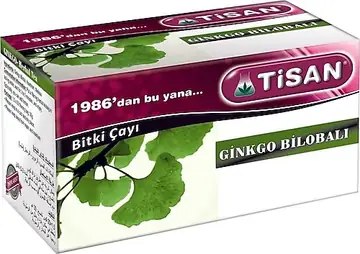 Tisan Ginkgo Biloba Çayı Bitkisel Destek 20 Süzen Poşet