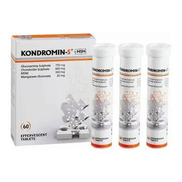 Kondromin-S Efervesan Tablet Eklem Sağlığı Glukozamin Kondroitin MSM Takviyesi 60 Tablet