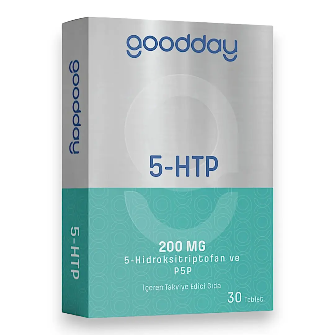GoodDay 5-HTP Tablet 5-Hidroksitriptofan ve P5P 30 Tablet kutu ve ambalaj