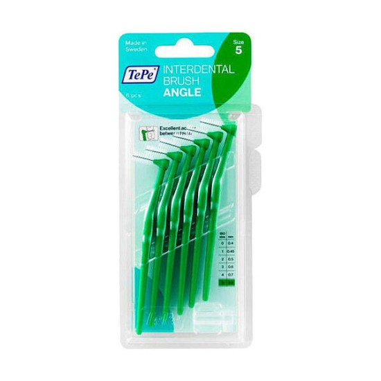 TePe T122 Arayüz Açılı Fırça Yeşil 0.8 mm 6'lı