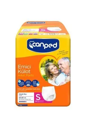 Canped Emici Külot Küçük Boy (S) 10 Adet (60-90 cm) ürün ve ambalaj