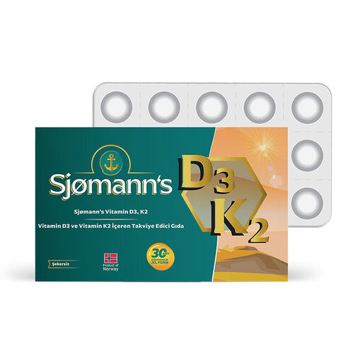 Sjømann’s Vitamin D3 K2 Çiğnenebilir Jel 30 Adet