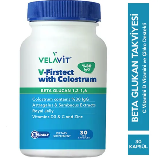 Velavit V-Firstect With Colostrum 30 Kapsül ürün görseli