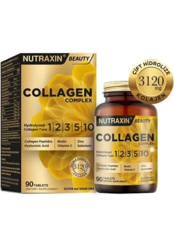 Nutraxin Beauty Collagen Complex 5 Tip Kolajen 90 Tablet