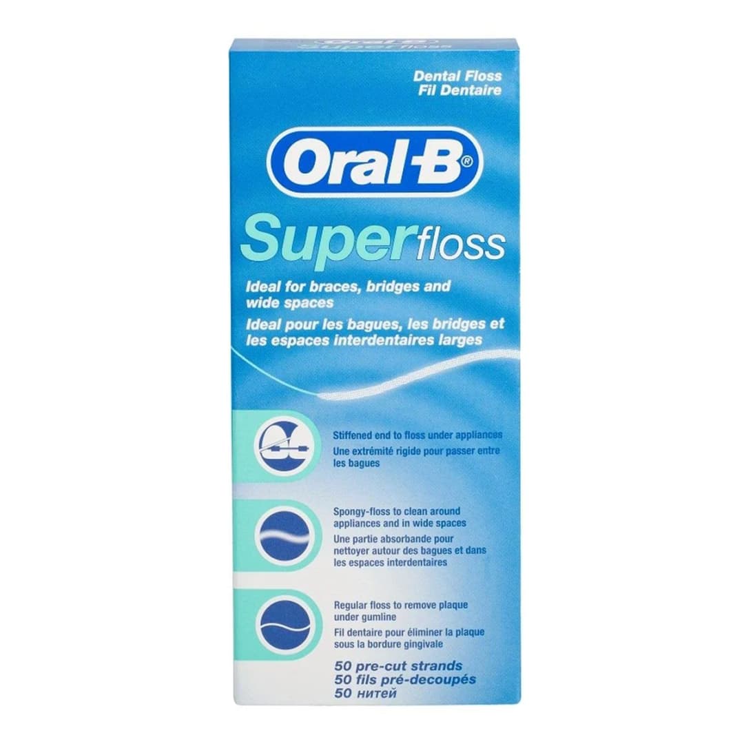 Oral-B Super Floss Diş İpi (50 adet) ürün ambalajı