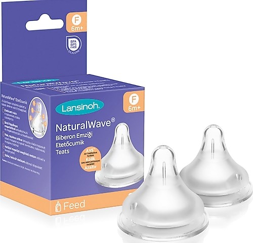 Lansinoh Natural Wave Biberon Emziği - Hızlı Akış (2 Adet)