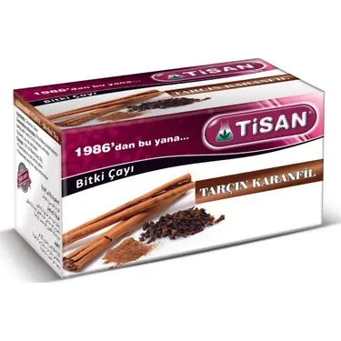 Tisan Tarçın-Karanfil Çayı kutu ve ambalaj