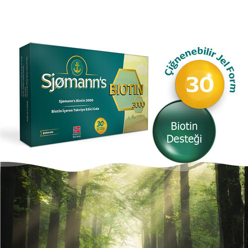 Sjømann’s Biotin 3000 Çiğnenebilir Jel 30 Adet