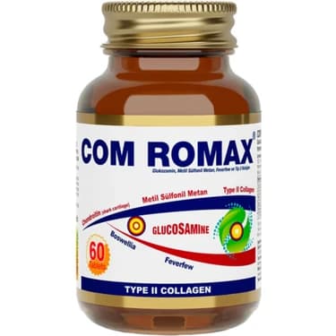 Com Romax Glukozamin Kondroitin Kolajen Takviyesi 60 Tablet kutu ve ambalaj