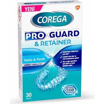 Corega Pro Guard & Retainer Günlük Temizleyici Tablet 30 Adet