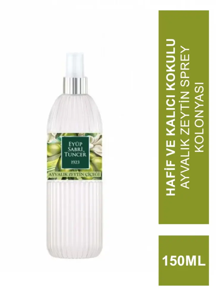Eyüp Sabri Tuncer Est Sprey Kolonya 150 ml Zeytin Çiçeği ürün ambalajı