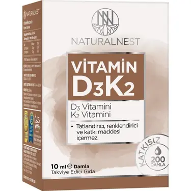 NaturalNest Vitamin D3K2 Damla 10 ml ürün görseli