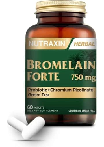 Nutraxin Bromelain Forte Yüksek Doz Enzim Takviyesi 60 Tablet