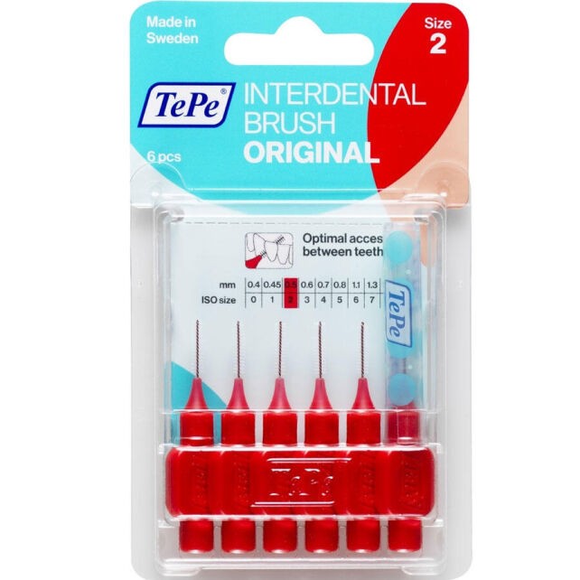 TePe T119 Arayüz Açılı Fırça Kırmızı 0.5 mm 6'lı
