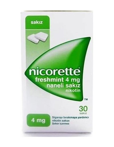 Nicorette Freshmint Naneli Nikotin Sakızı 4 mg 30 adet