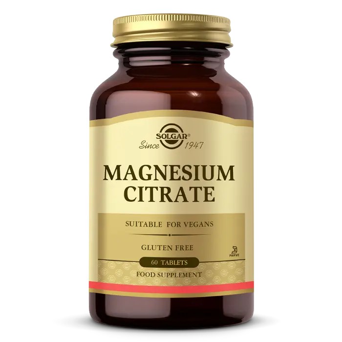 Solgar Magnezyum Sitrat Yüksek Emilim 200 mg 60 Tablet
