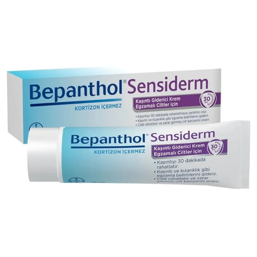 Bepanthol Sensiderm Kaşıntı Giderici Krem 50 g ürün ambalajı