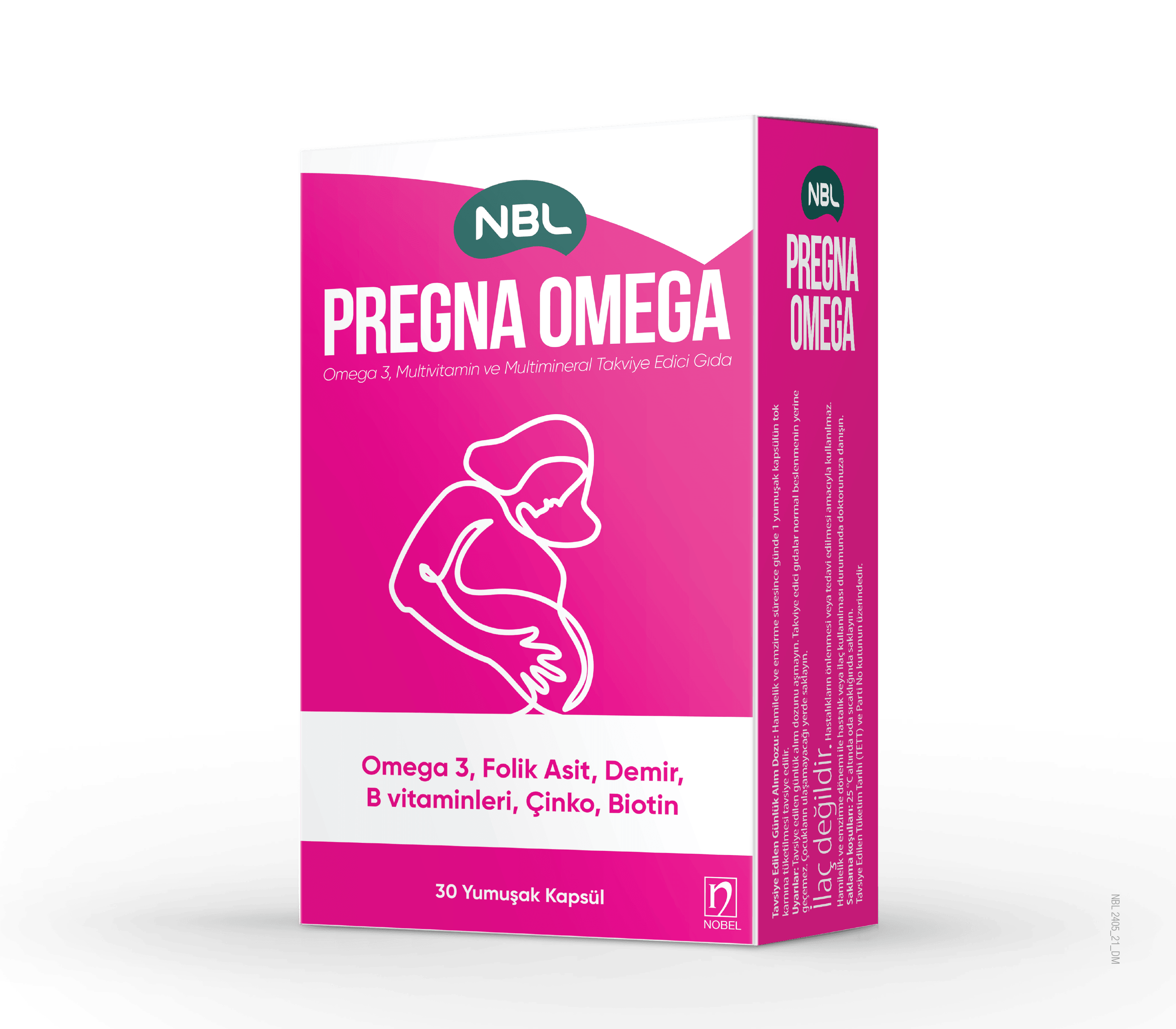 NBL Pregna Omega 3 Multivitamin Hamilelik Takviyesi 30 Kapsül