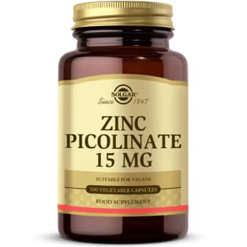Solgar Zinc Picolinate 15 mg Kapsül Çinko Pikolinat Takviyesi 100 Kapsül