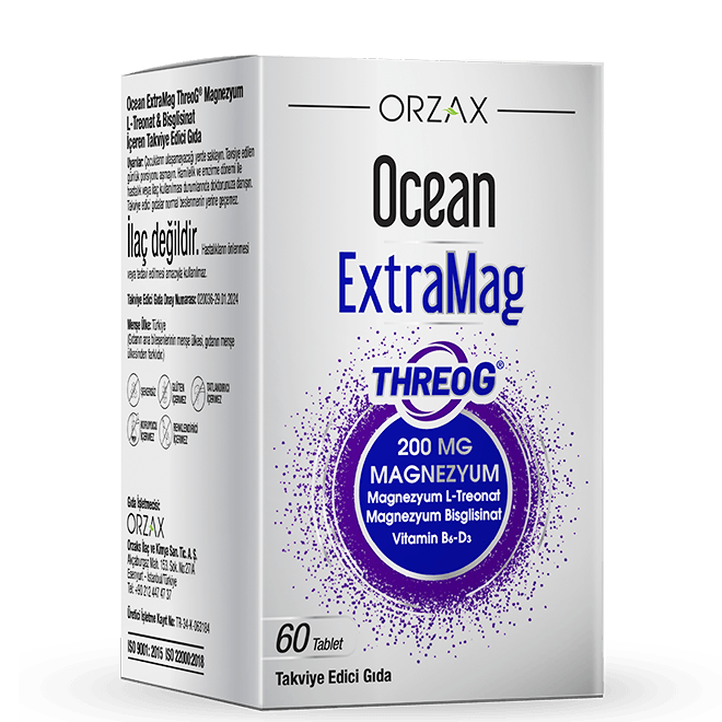 Orzax Ocean Extramag Threog Magnezyum L-Treonat 60 Tablet