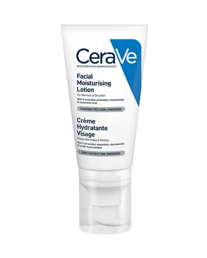 CeraVe Nemlendirici Yüz Kremi Normal ve Kuru Ciltler İçin ürün ambalajı