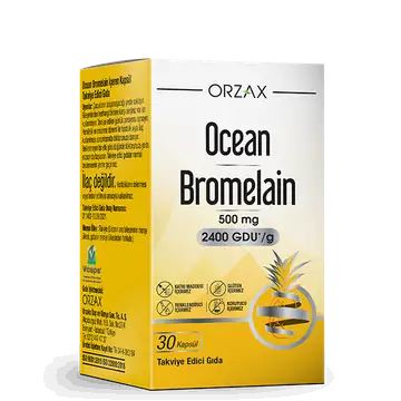Orzax Ocean Bromelain 500 mg Ananas Enzimi 30 Kapsül
