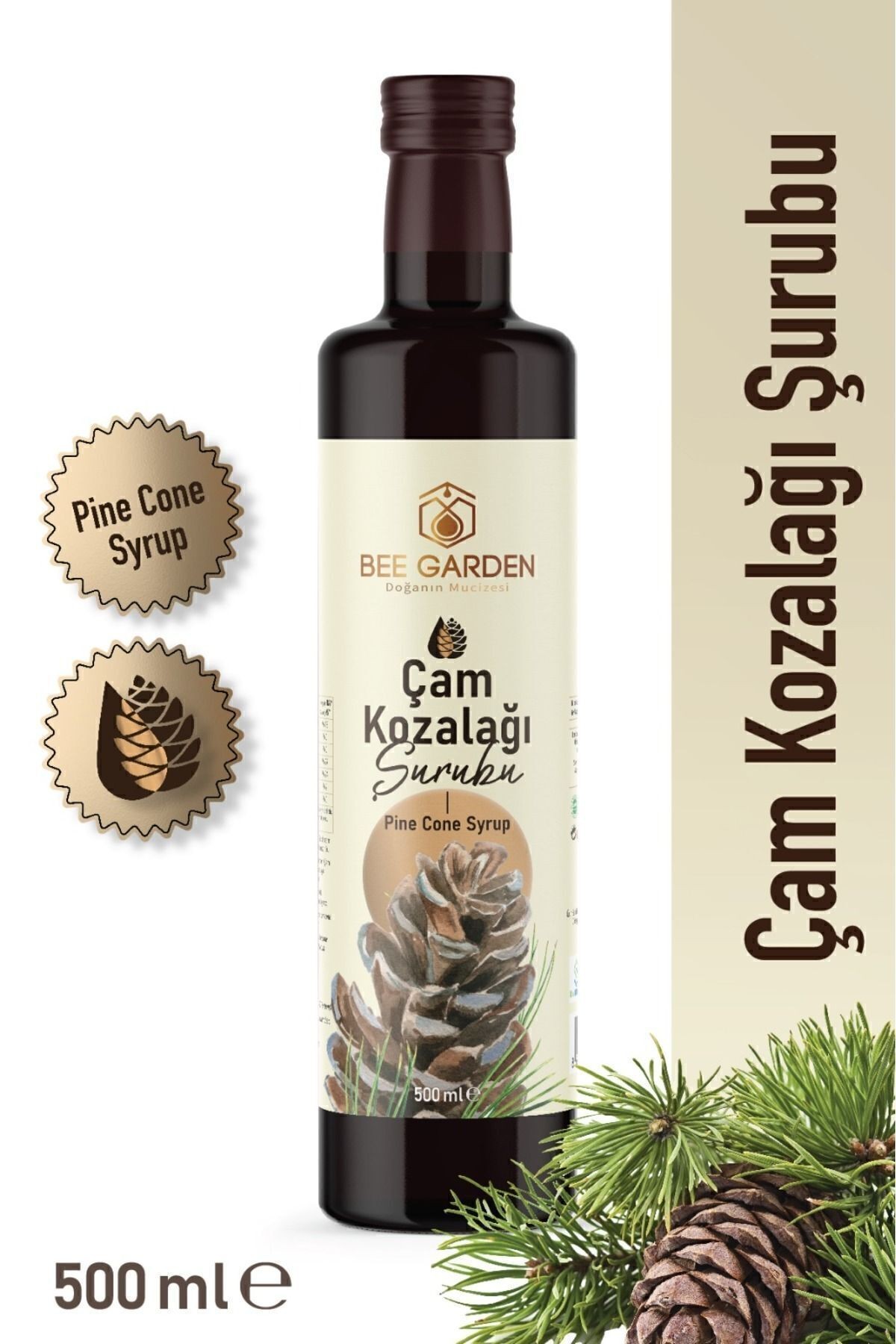 Bee Garden Çam Kozalağı Şurubu Cam Şişe 500 ml