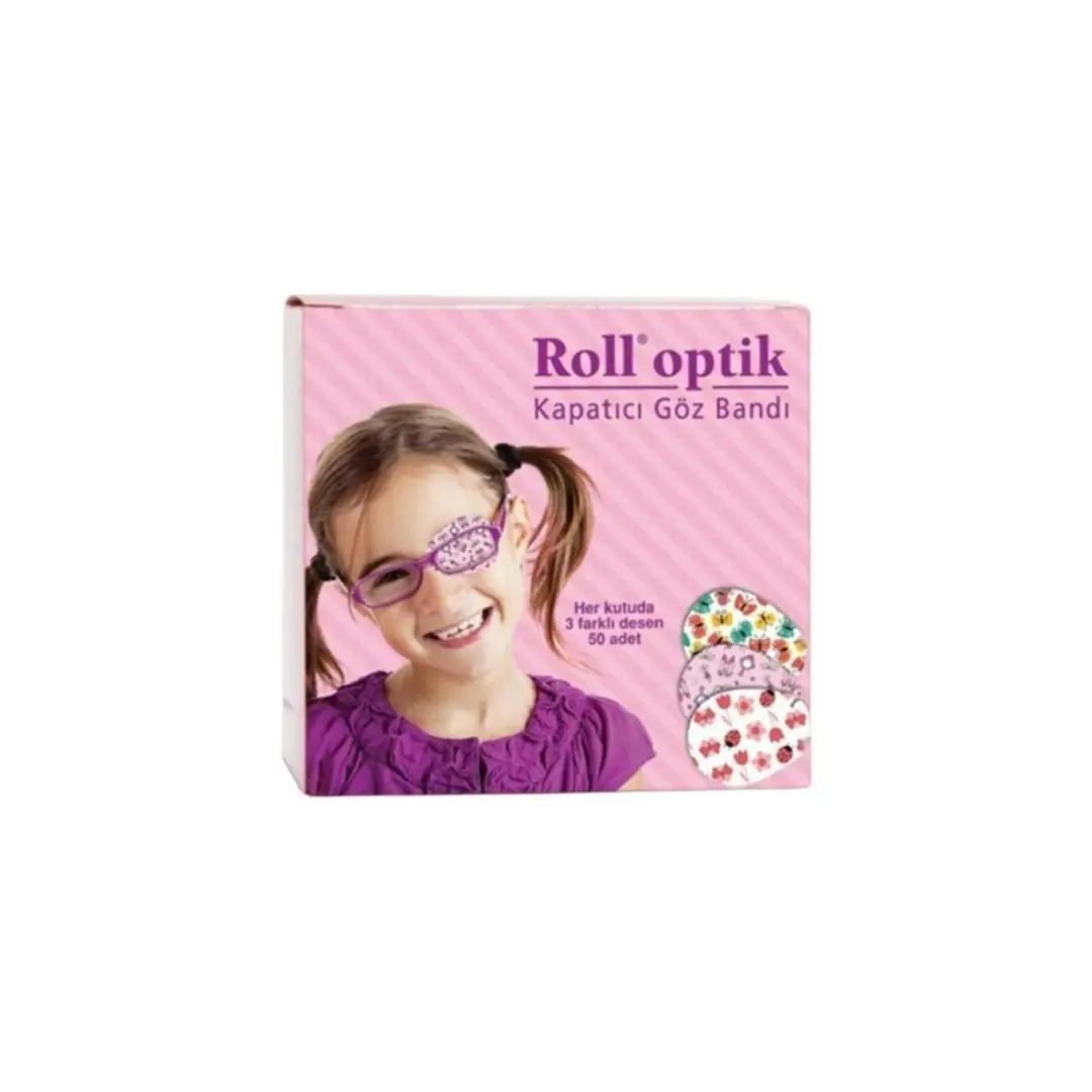 Roll Optik Renkli Göz Kapama Pedi Kız Çocuk 50 Adet