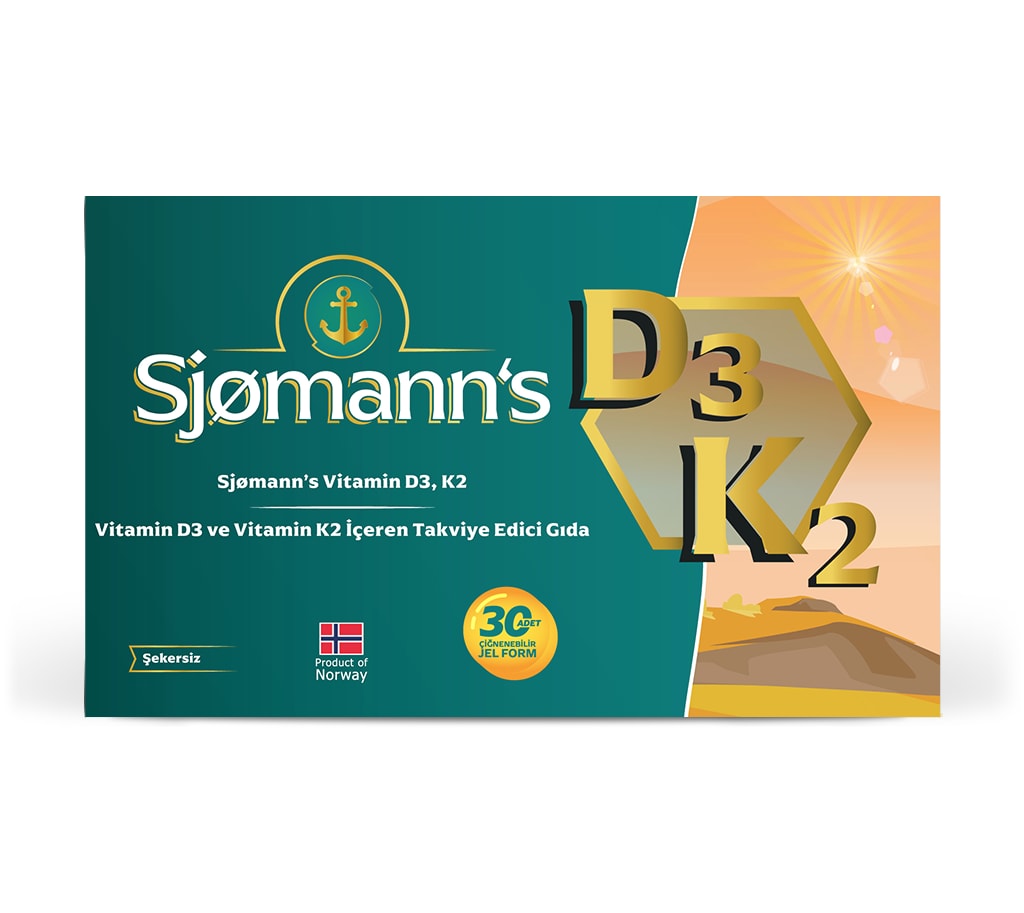 Sjømann’s Vitamin D3 K2 Çiğnenebilir Jel 30 Adet