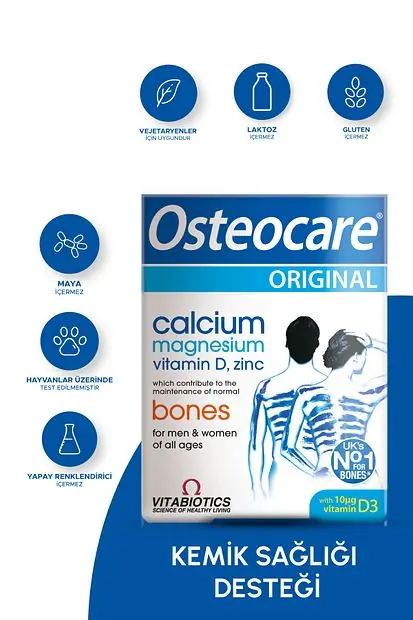 Vitabiotics Osteocare Original Tablet 30 Tablet kutu ve ambalaj