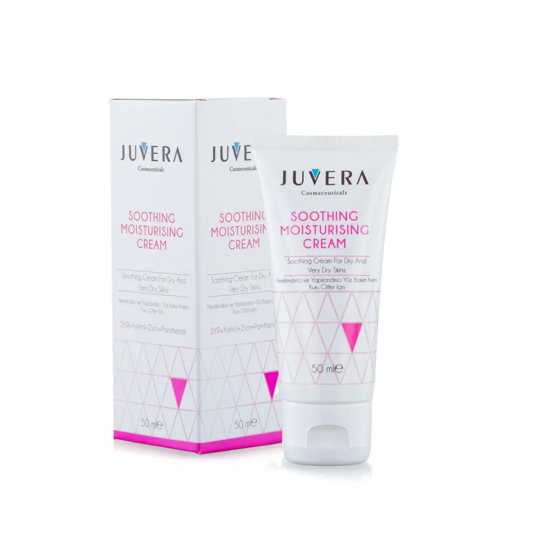 Juvera Soothing Moisturising Cream Rahatlatıcı Nemlendirici Krem 50 ml ürün ambalajı