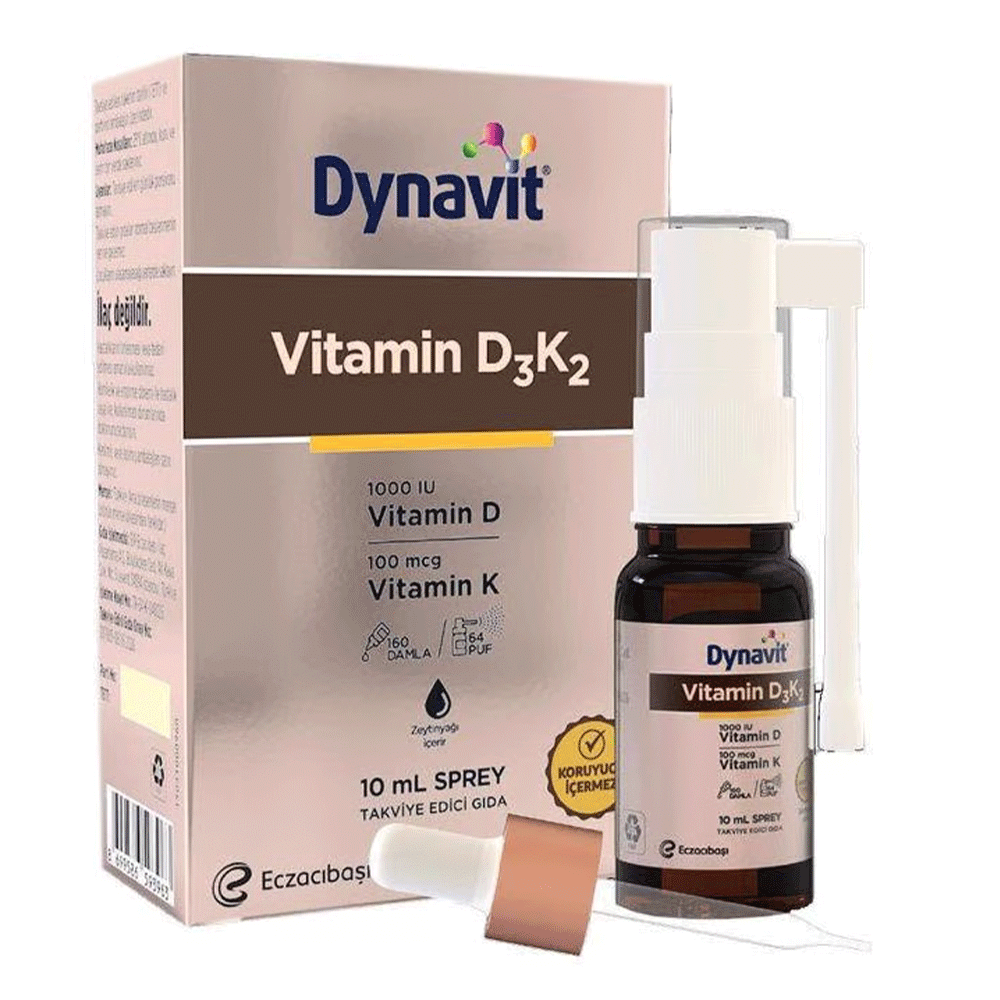 Dynavit Vitamin D3K2 Sprey Kemik Sağlığı Takviyesi 10 ml