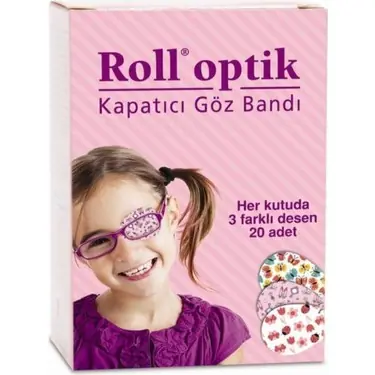 Roll Optik Renkli Göz Kapama Pedi Kız Çocuk 20 Adet
