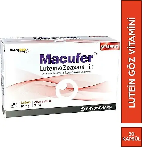 Macufer Lutein ve Zeaxantin Kapsül Göz Sağlığı Takviyesi 30 Kapsül ürün görseli