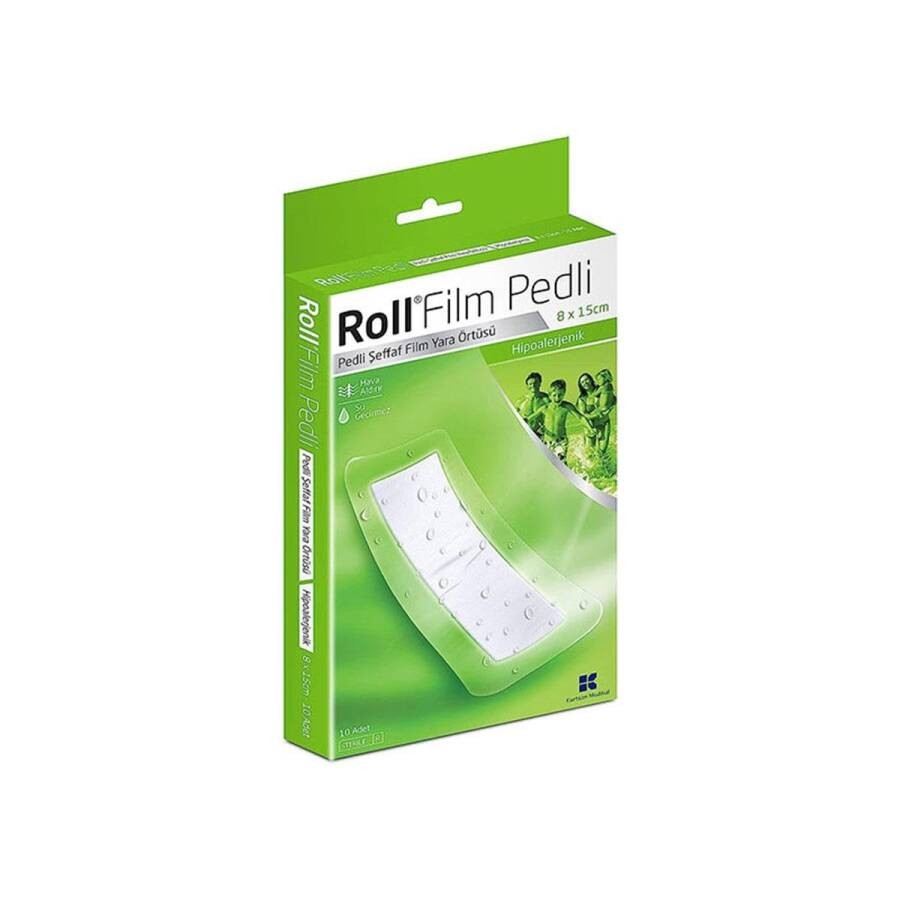Roll Film Pedli Su Geçirmez Yara Bandı Tekli 8x15 cm