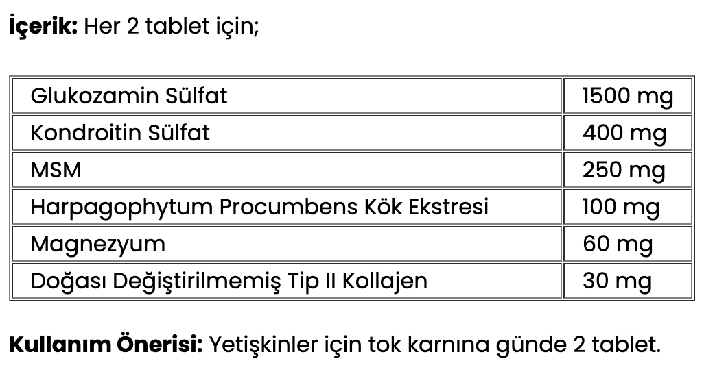 Ocean Glucosamine Complex 60 Tablet 1 Alana 1 Hediye