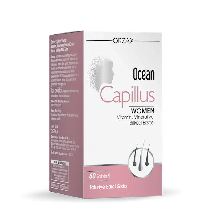 Orzax Ocean Capillus Women 60 Tablet Şampuan Hediyeli içerik ve bileşen bilgileri