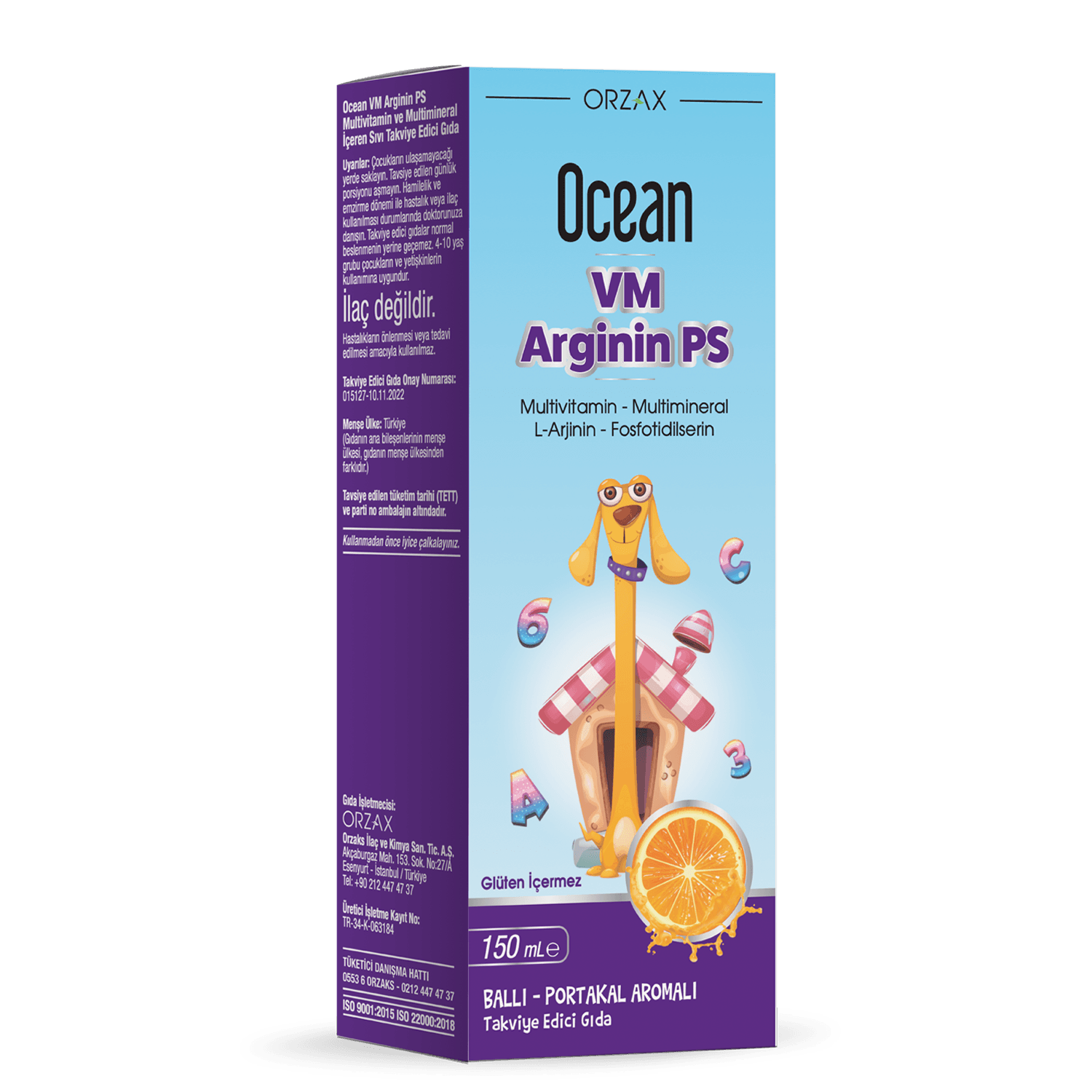 Orzax Ocean VM Arjinin PS Sıvı Takviye 150ml