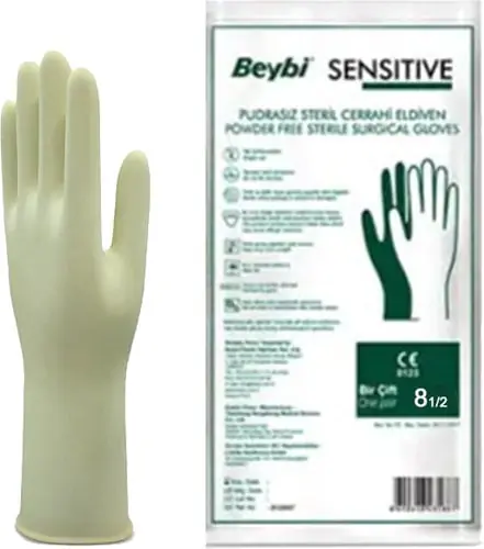 Beybi Eldiven Pudrasız Steril No:8.5 ürün ve ambalaj