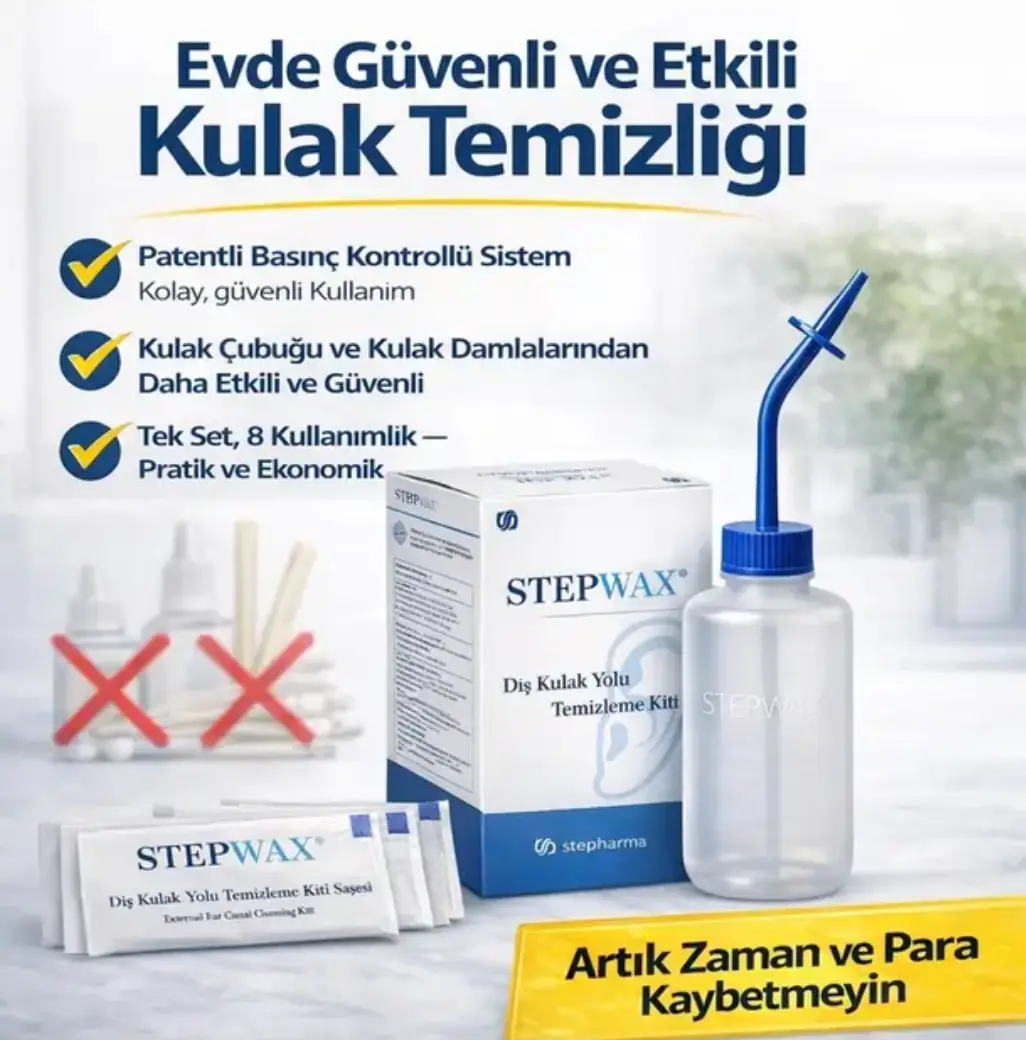 Stepwax Dış Kulak Yolu Temizleme Kiti 8 Saşe içerik ve bileşen bilgileri