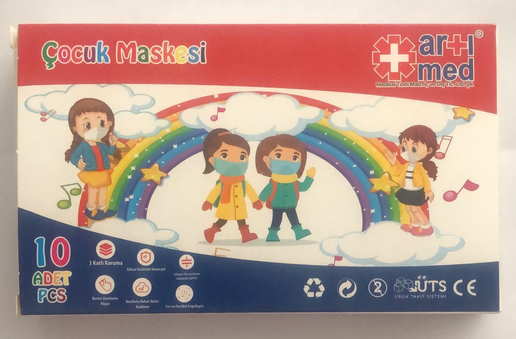 Artimed Çocuk Maskesi 10 Adet Beyaz