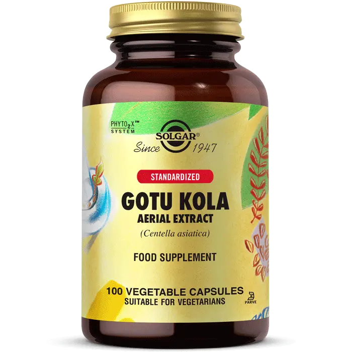 Solgar Gotu Kola Aerial Extract 100 Kapsül kutu ve ambalaj