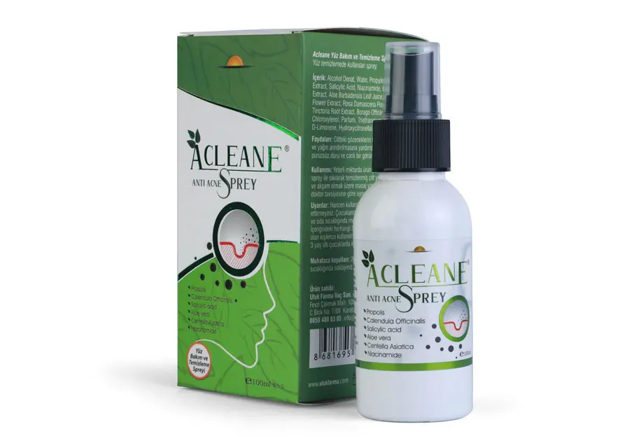 Acleane Akne Karşıtı Cilt Temizleyici Sprey içerik ve bileşen bilgileri