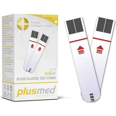 Plusmed Fasttest Kan Şekeri Test Stripi 50 Strip ürün ve ambalaj