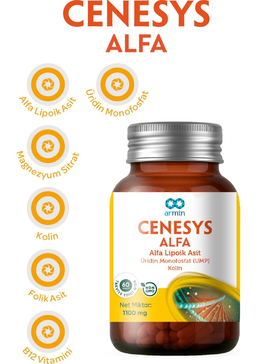 Cenesys Alfa Tablet Alfa Lipoik Asit ve Magnezyum Takviyesi 60 Adet